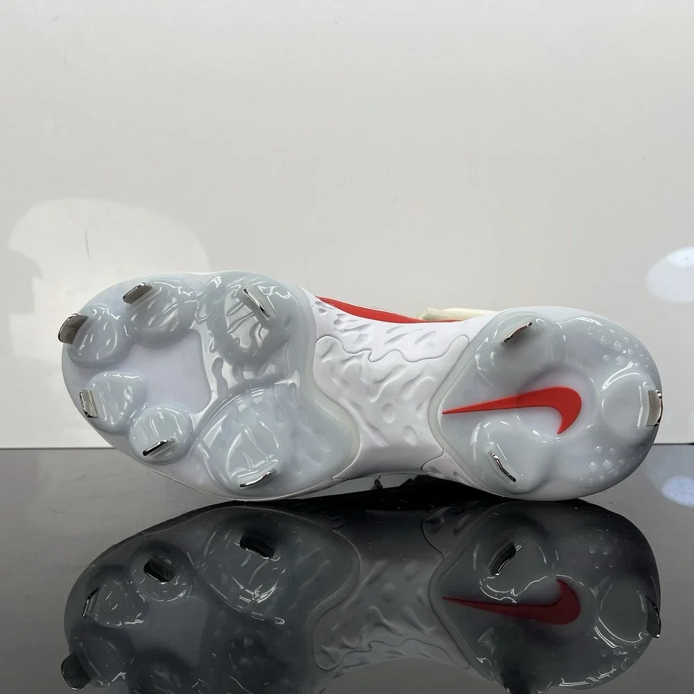 Nike Alpha Huarache Elite 4 Mid FD2744-105 White Red Baseball Cleats Mens Size 7